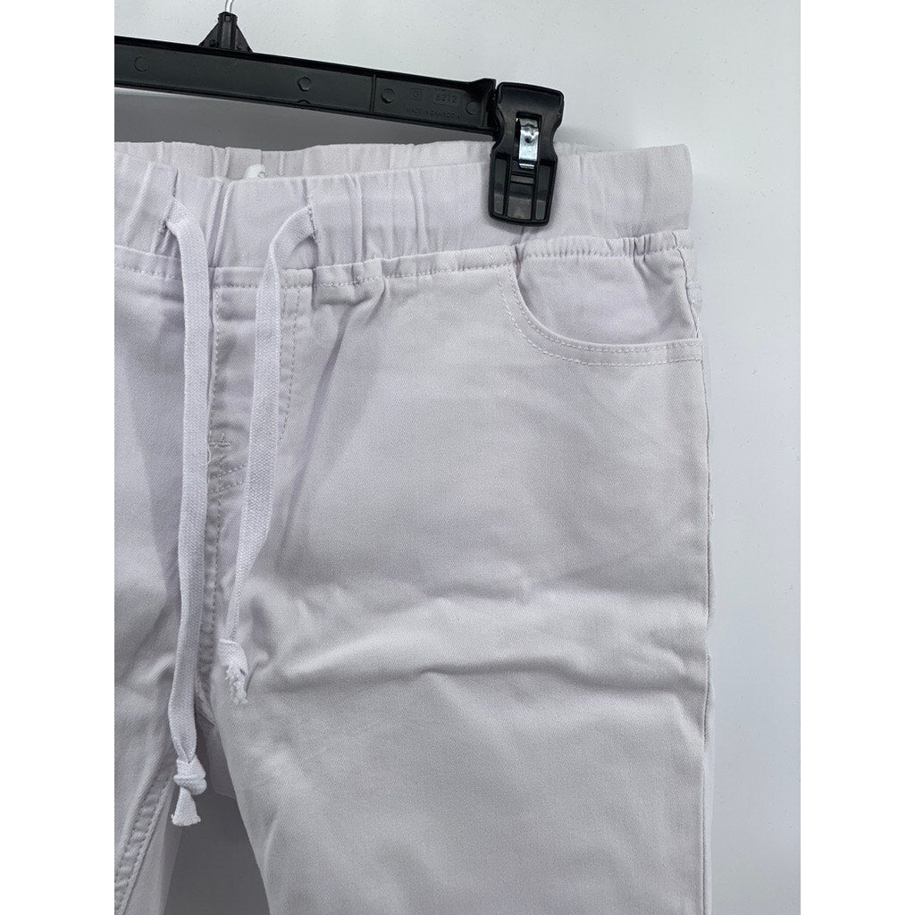 ROMA STUDIO Women's White Regular-Fit Drawstring Pull-On Shorts SZ XL