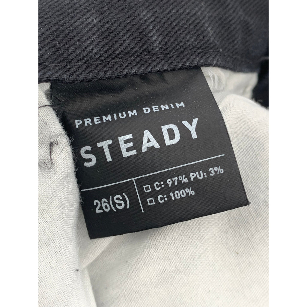 PREMIUM DENIM STEADY Women's Black High-Rise Casual Denim Shorts SZ 26