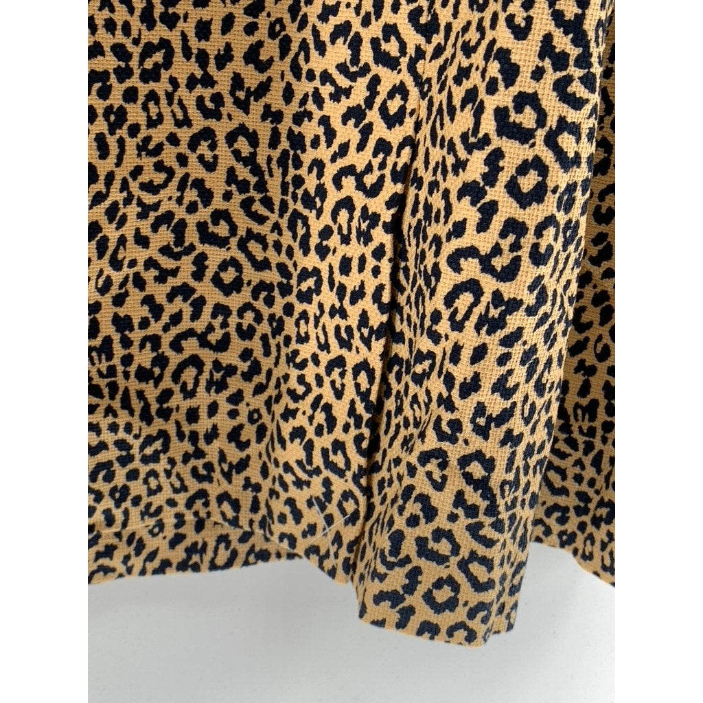 J.CREW Women's Tan Animal Print Sleeveless Sheath Mini Dress SZ 2
