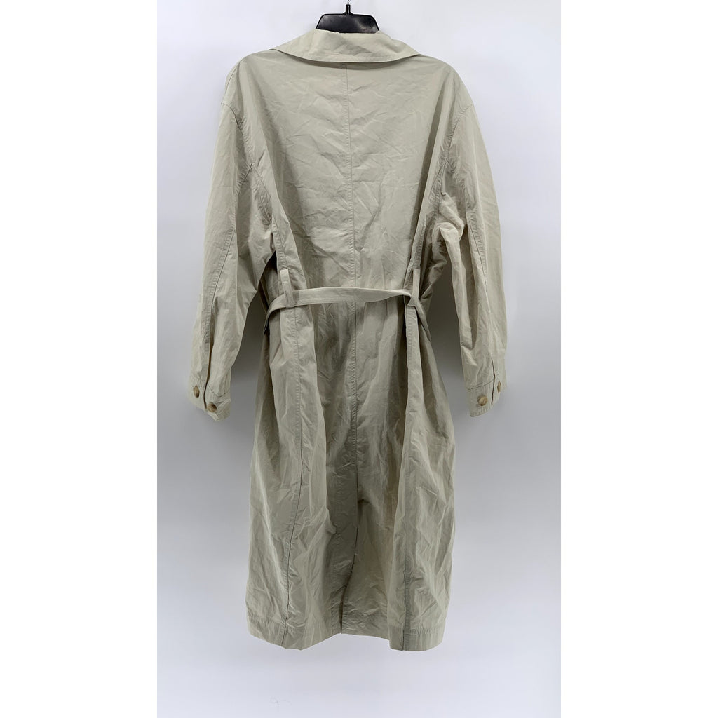 & OTHER STORIES Women's Beige Button-Up Belted Trench Coat SZ S