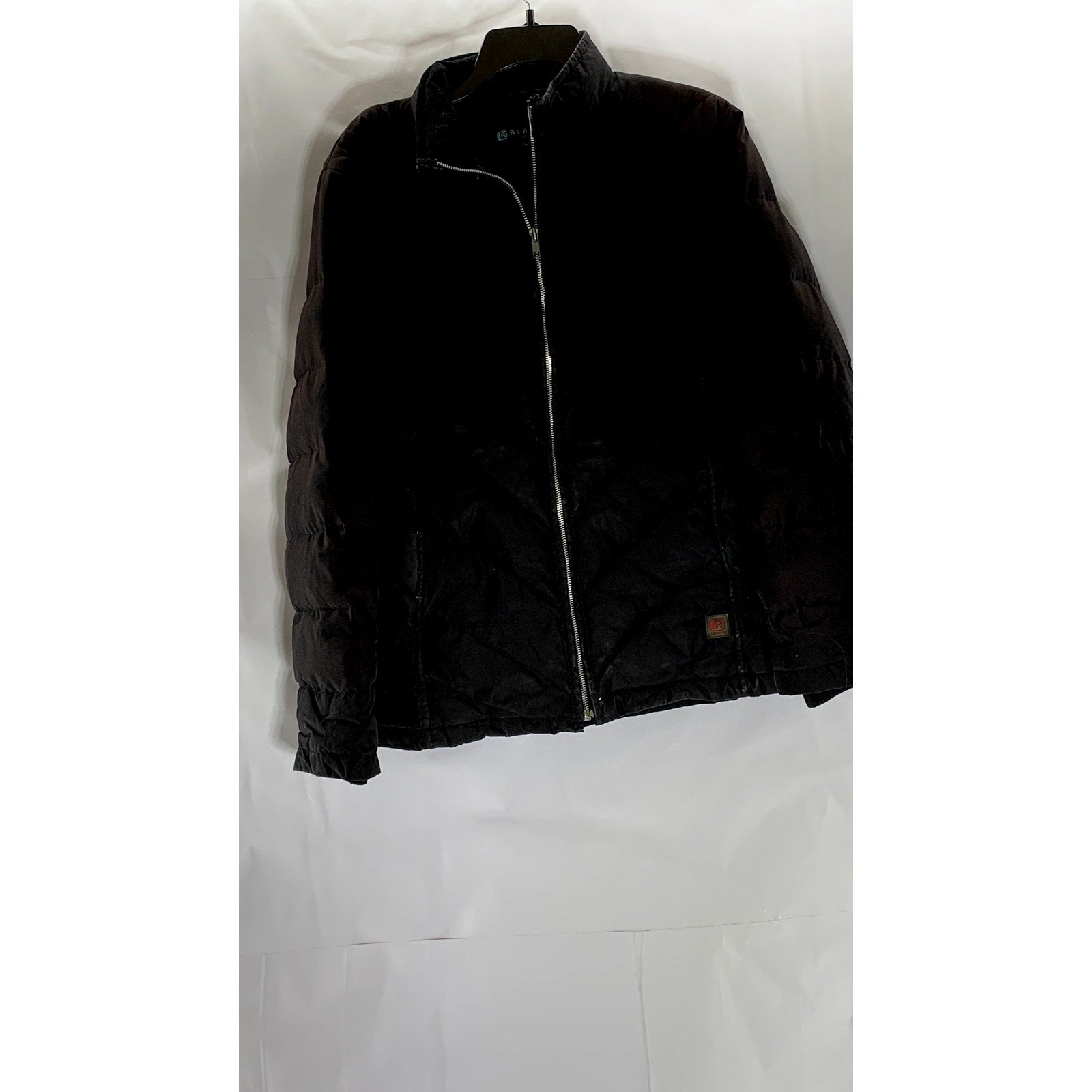 REACTION KENNETH COLE Men's Vintage Black Zip-Up Stand Collar Jacket SZ XL