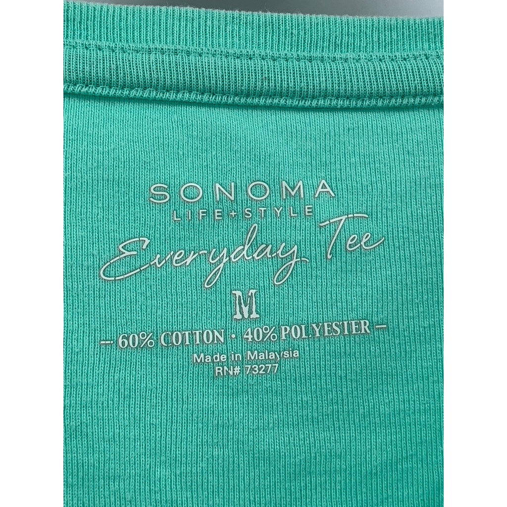 SONOMA LIFE + STYLE Women's Green Crewneck Everyday Tee SZ M