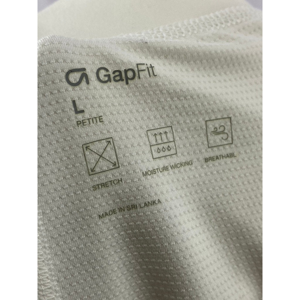 GAP Women's Petite Off-White Eclipse Front Split Hem Active Skort SZ L