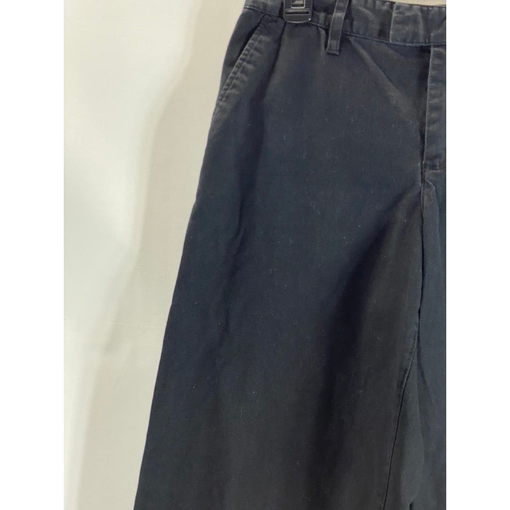 VANS Women's Solid Black Authentic Wide-Leg Cropped Chino Pants SZ 5