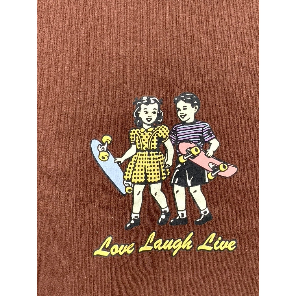 H&M Men's Brown Live Laugh Love Graphic T-Shirt SZ L