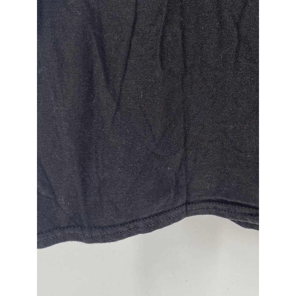 HANES Men's Black Solid V-Neck Lightweight Short Sleeve Under Shirt SZ M