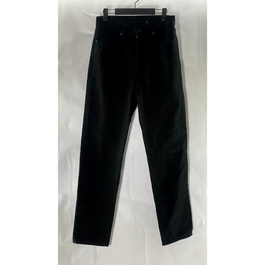 MUJI Women's Solid Black Regular-Fit Straight-Leg Five-Pocket Denim Jeans SZ 25