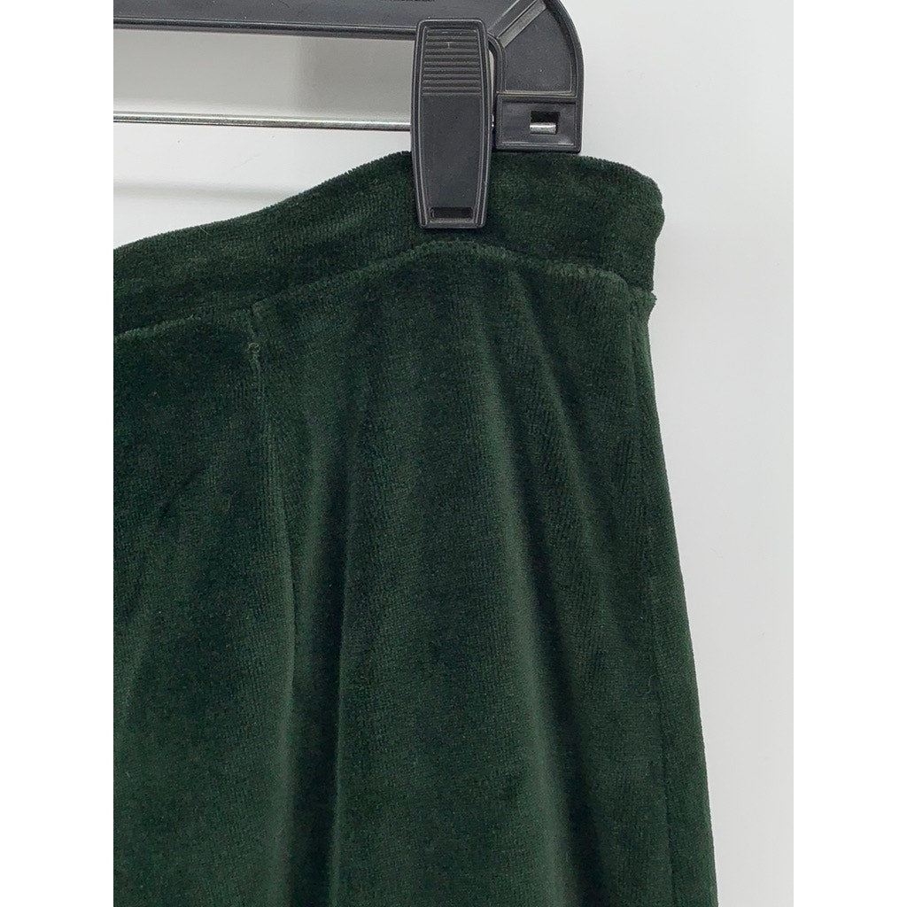 JONES WEAR Women's Dark Green Velour Sweatpants SZ L