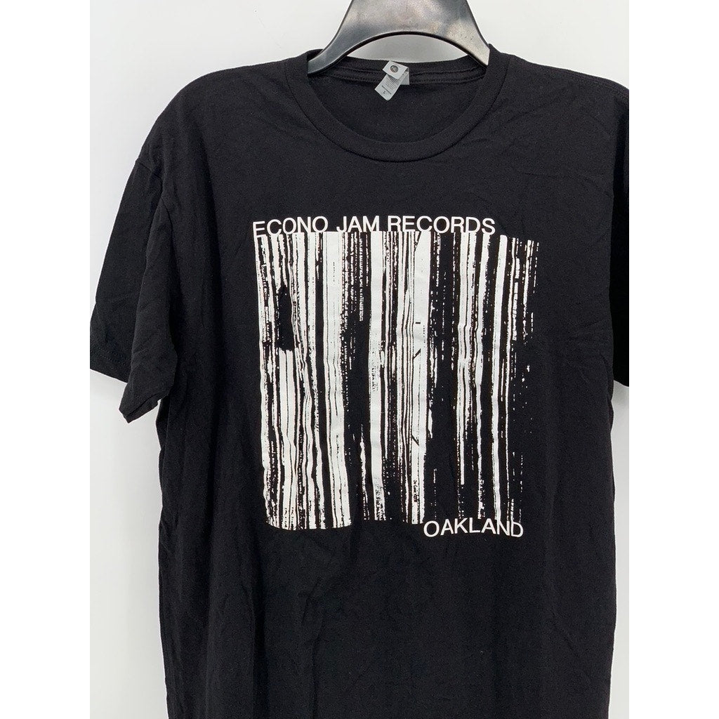 NEXT LEVEL APPAREL Men’s Black Graphic Crewneck Short Sleeve Casual T-Shirt SZ L