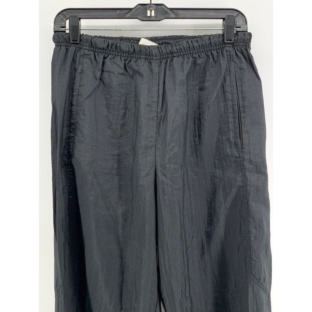 NIKE Women's Black Nylon Zipper-Hem Active Pants SZ M