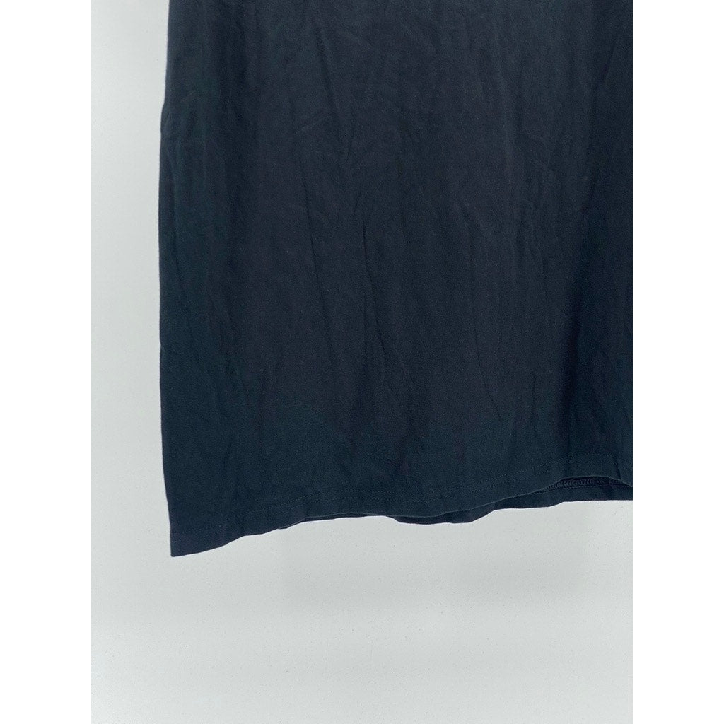 UNBRANDED Men’s Black Graphic Crewneck Short Sleeve Casual T-Shirt SZ L