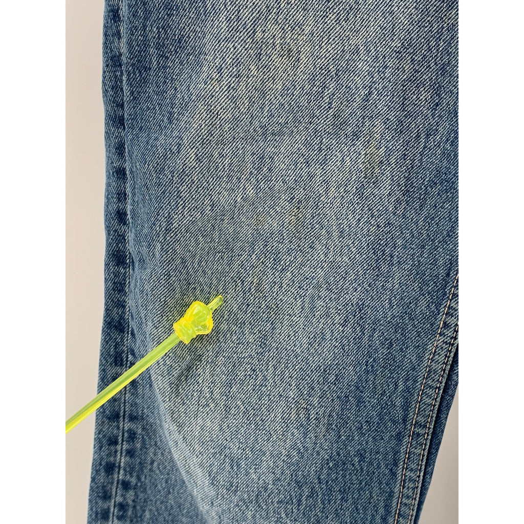 ZARA Women's Blue Denim High-Rise Straight-Leg Cotton Five-Pocket Jeans SZ 2