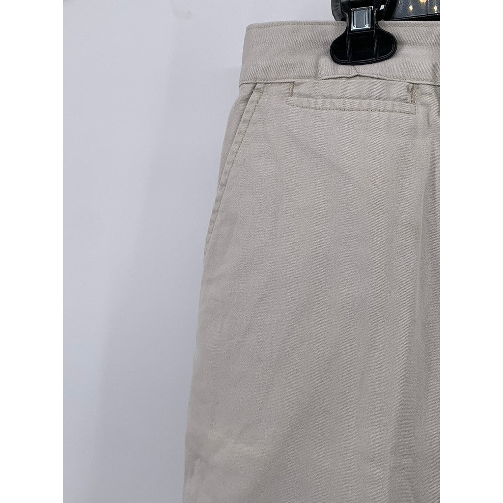 ST. JOHN'S BAY Men's Classic Cotton Beige Solid Dad Shorts SZ 38