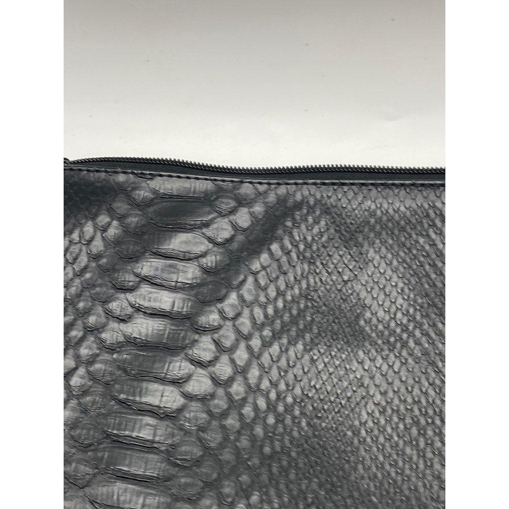 MARC BY MARC JACOBS Women’s Black Leather Snake-Skin Zipper Clutch SZ OS