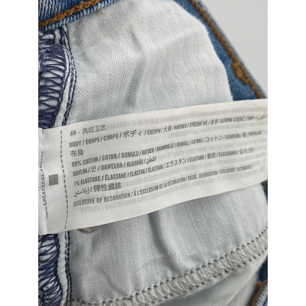 ABERCROMBIE & FITCH Women's Light Blue The 90's Slim Straight Jeans SZ 26