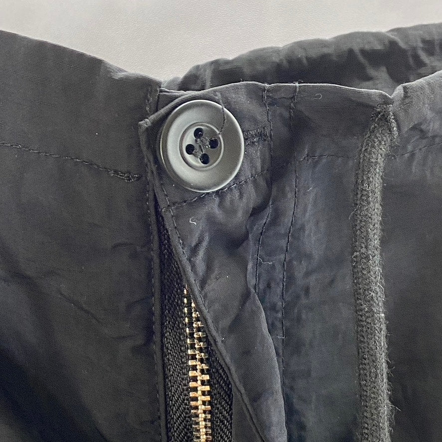 VANESSA LAB Women's Black Solid Drawstring Straight Leg Tech Pant SZ L