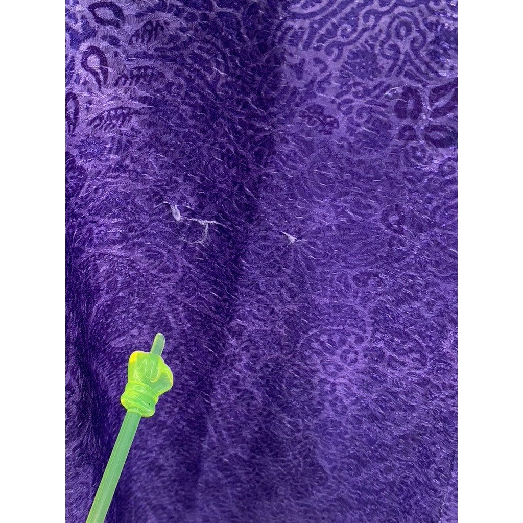 ONEWORLD Women's Blue-Purple Ombre Textured Floral Sleeveless Midi Dress SZ L