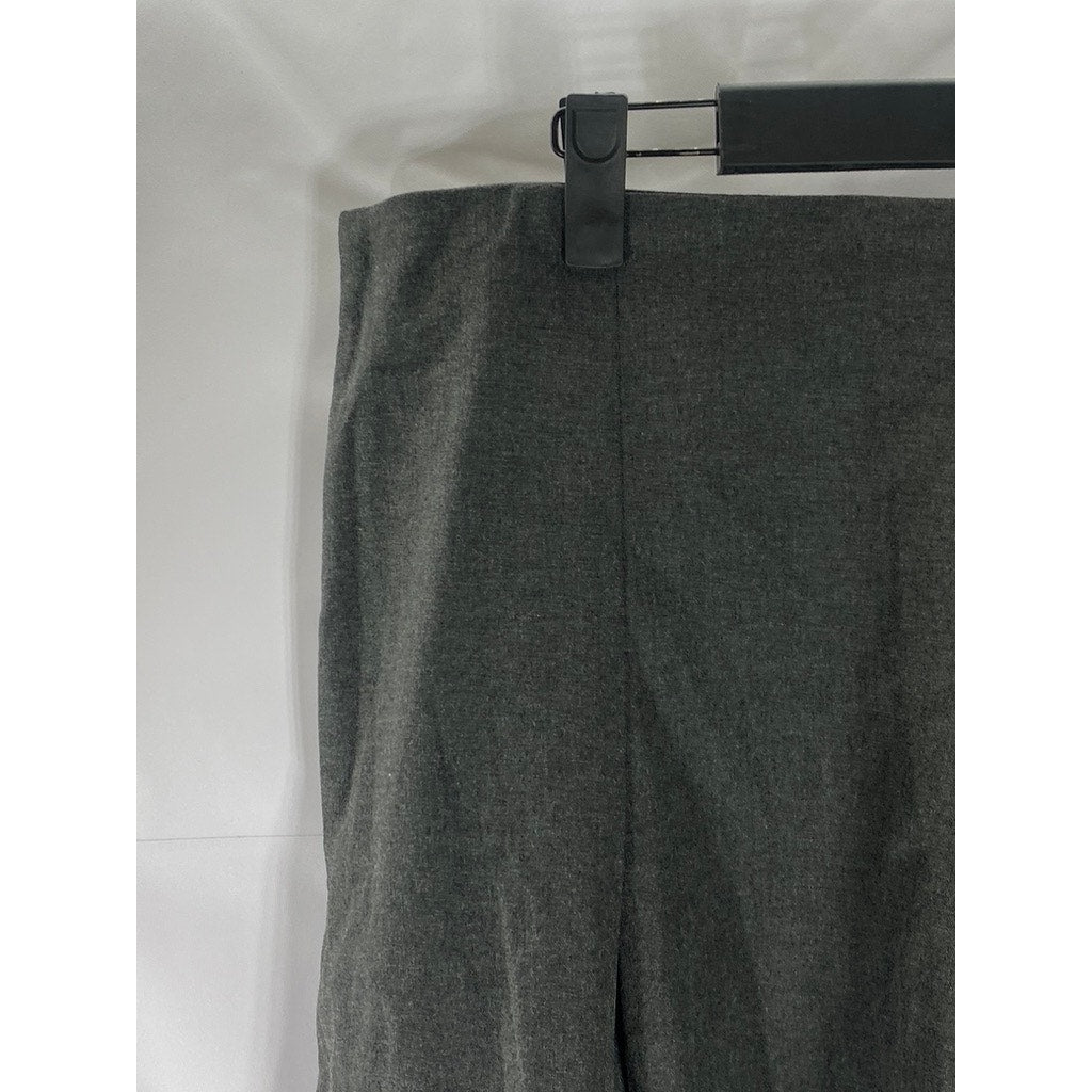 LC WAIKIKI Women's Dark Gray Side-Zip Regular-Fit Pleated Mini Skirt SZ2XL(US12)