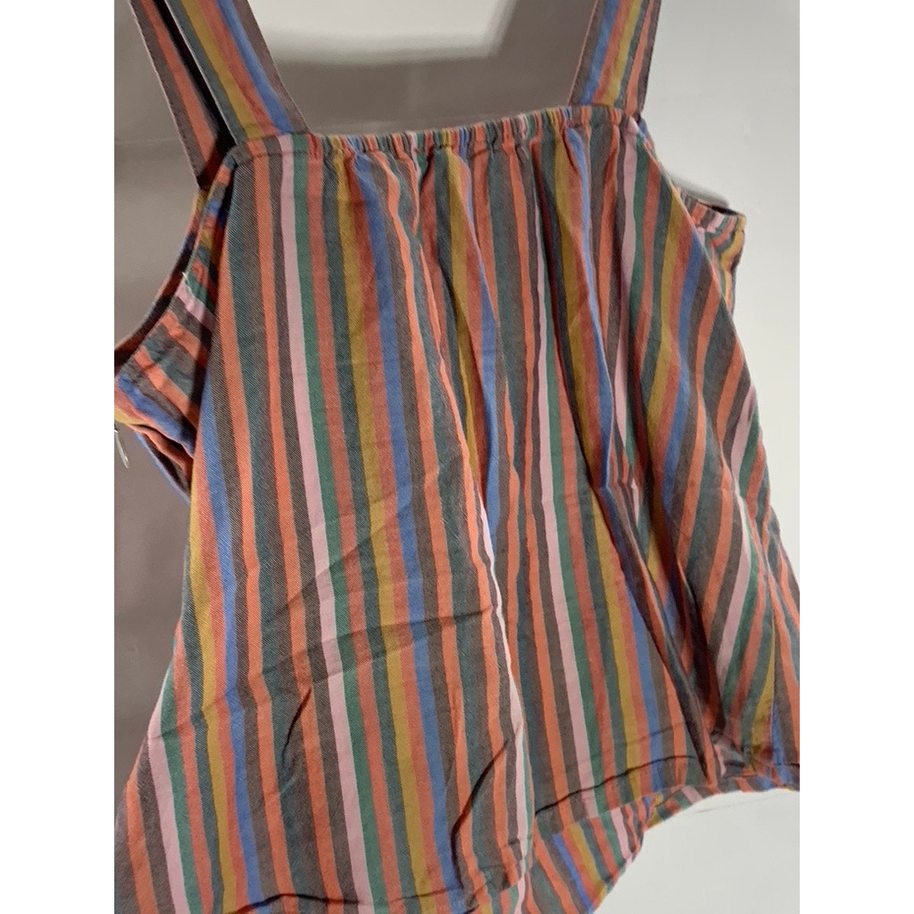 MADEWELL Women's Petite Multicolor Stripe Tie Front Lightweight Cami Top SZ 8P