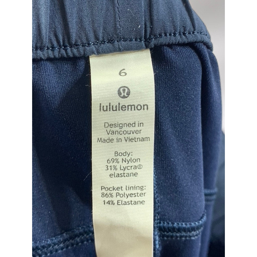 LULULEMON Women's Navy Blue Drawstring Waist Pull-On Sweatpants SZ 6