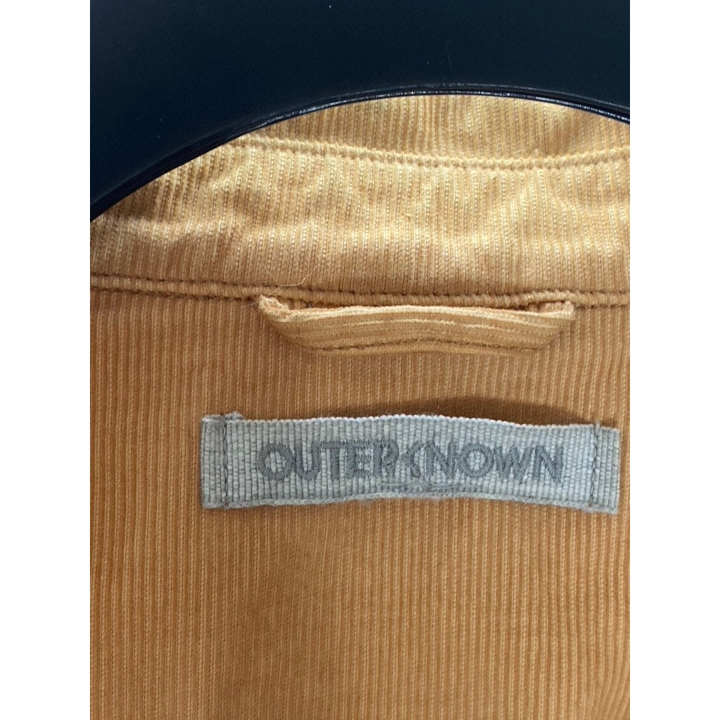 OUTERKNOWN Men's Tan Townes Corduroy Button-Up Long Sleeve Shirt SZ M