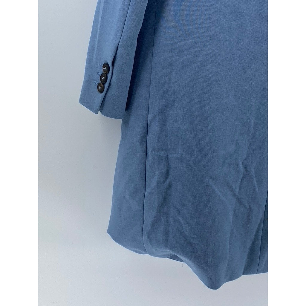 ZARA BASIC Women’s Blue Single-Button Long Sleeve Coat SZ XS