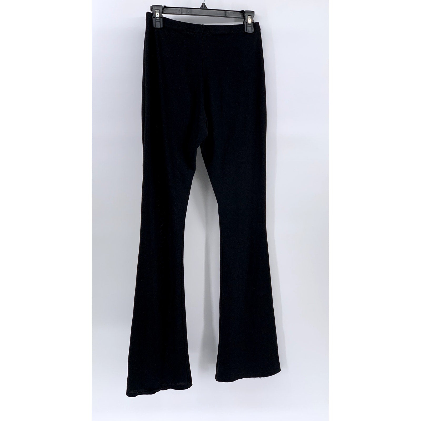 PRETTYLITTLETHING Women's Black Solid Pull-On Straight-Leg Regular-Fit Pant SZ 4