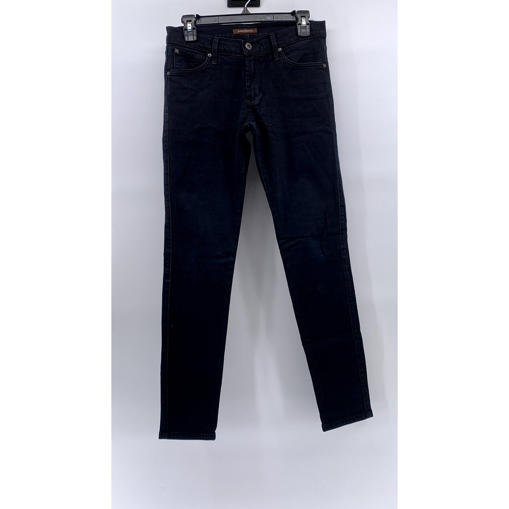 JAMES JEANS Women's Black Solid James Twiggy Regular-Fit Denim Jeans SZ 28