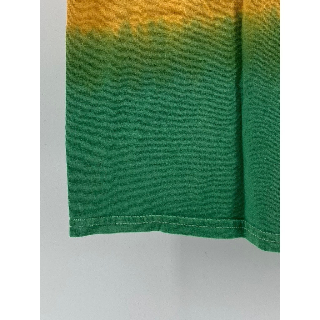 THE NOTORIOUS B.I.G Men's Red-Yellow-Green Ombre Crewneck Graphic T-Shirt SZ M