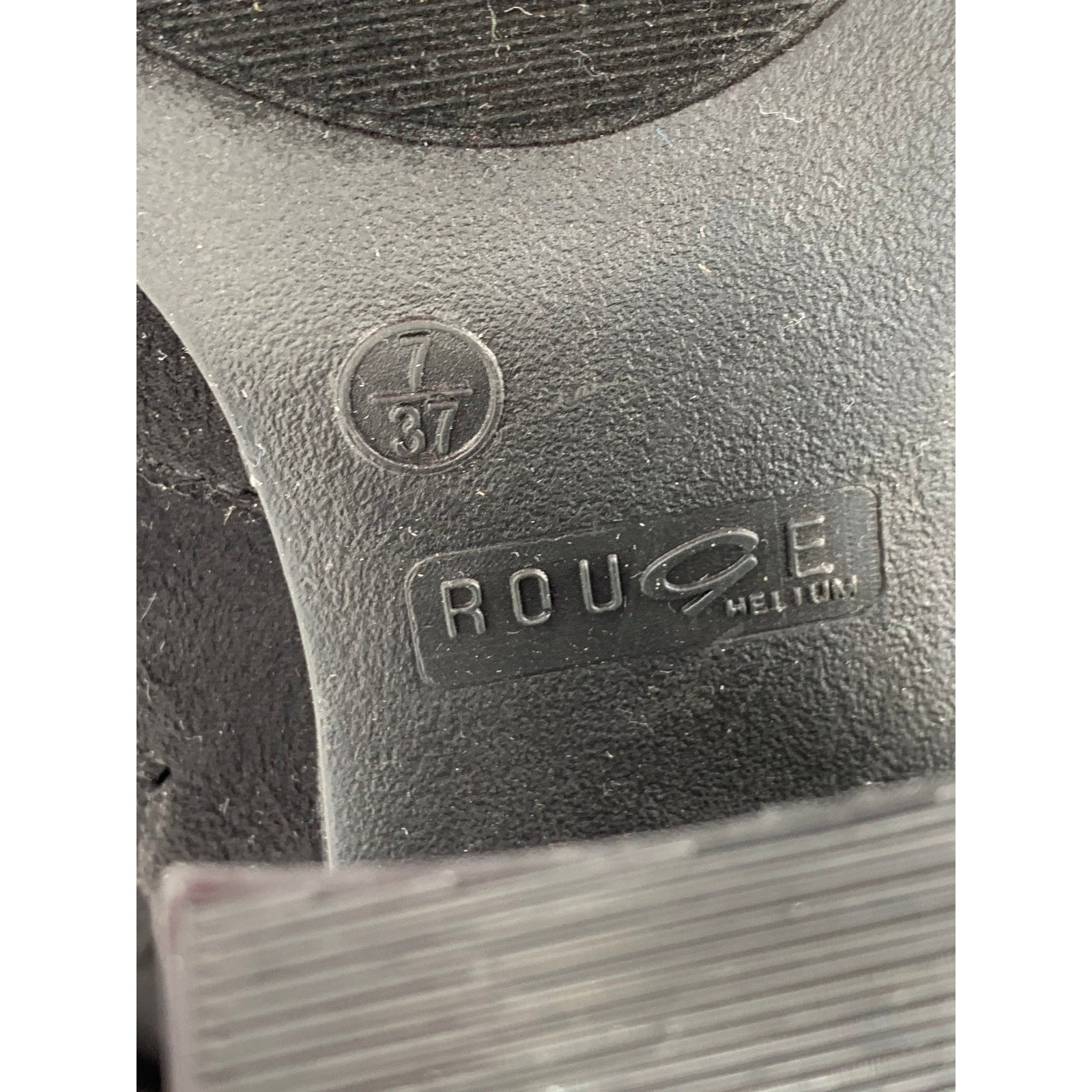 ROUGE HELIUM Women's Black Faux-Suede Sounding Round-Toe Knee-High Boots SZ 7