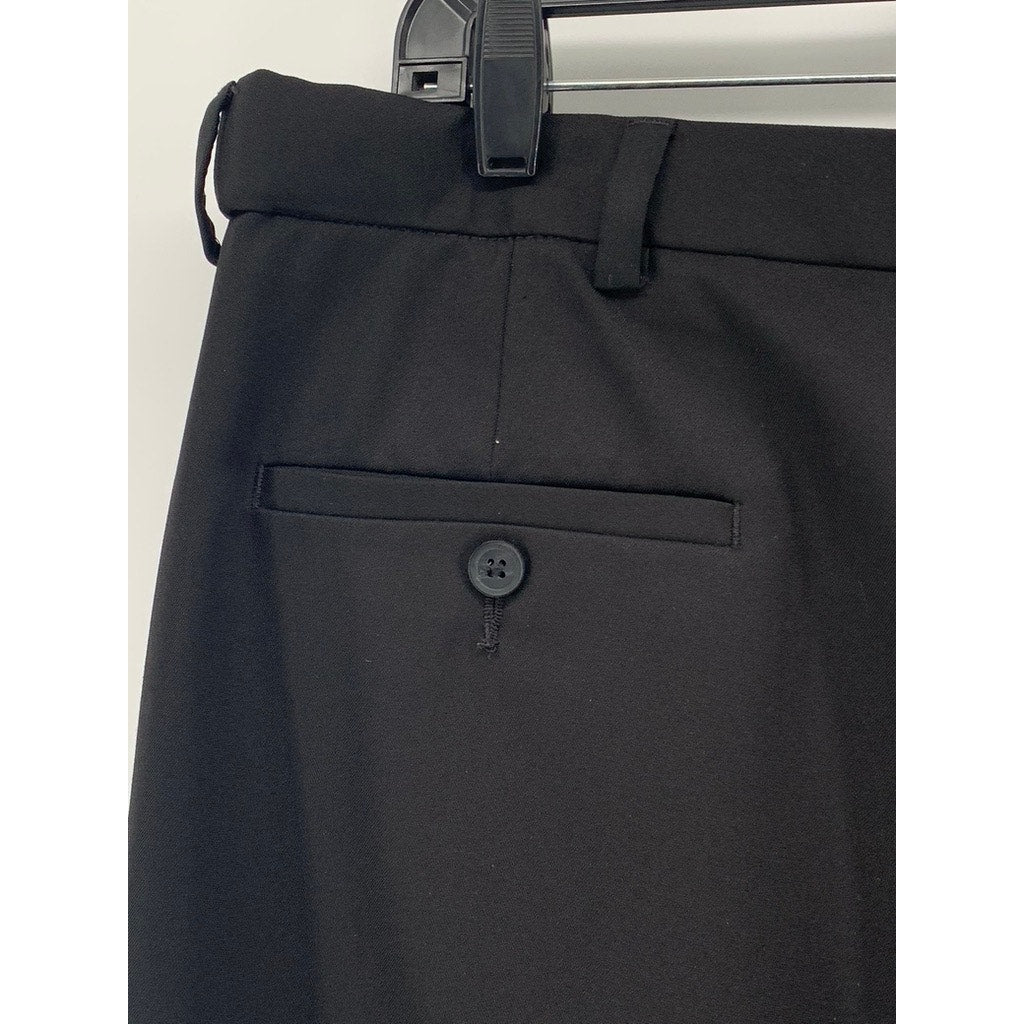 HAGGAR Men's Black Cool18 Pro Classic-Fit Straight-Leg Pant SZ 40X31
