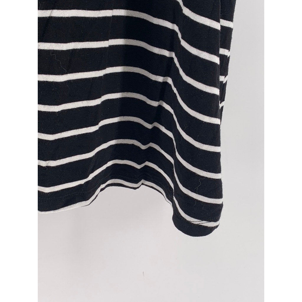 OLD NAVY Women's Black-White luxe Striped Relaxed-Fit Tank Top SZ XL