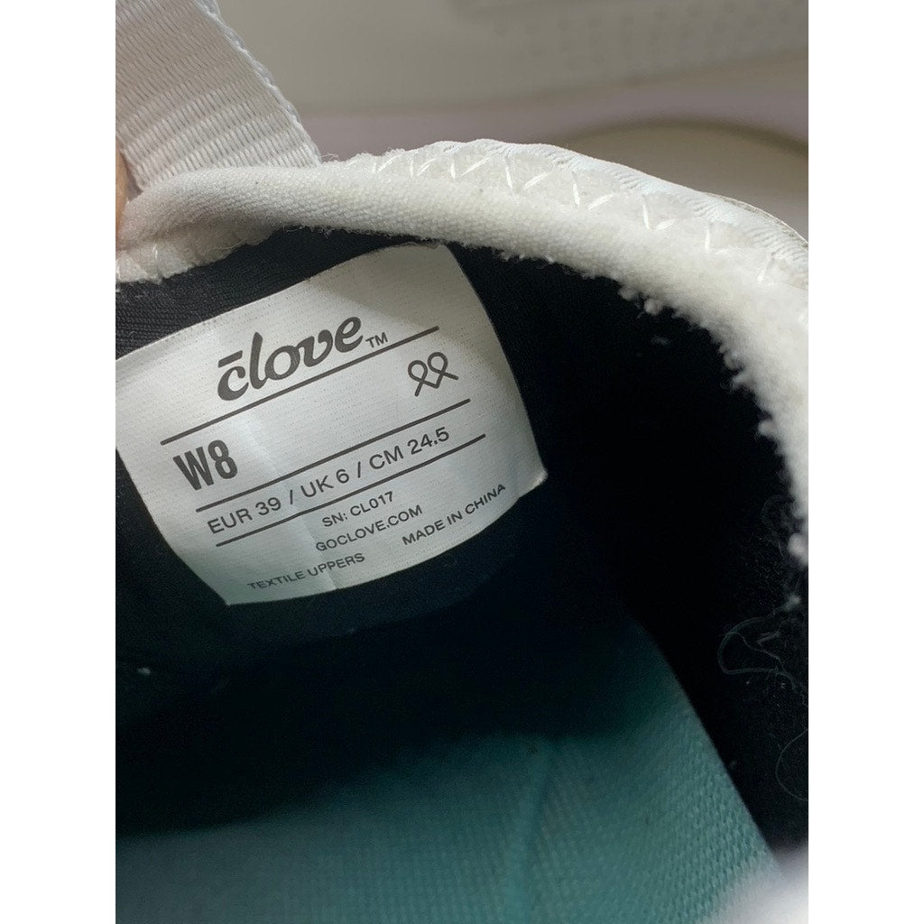 CLOVE Women's White Classic Nursing Sneakers SZ 8