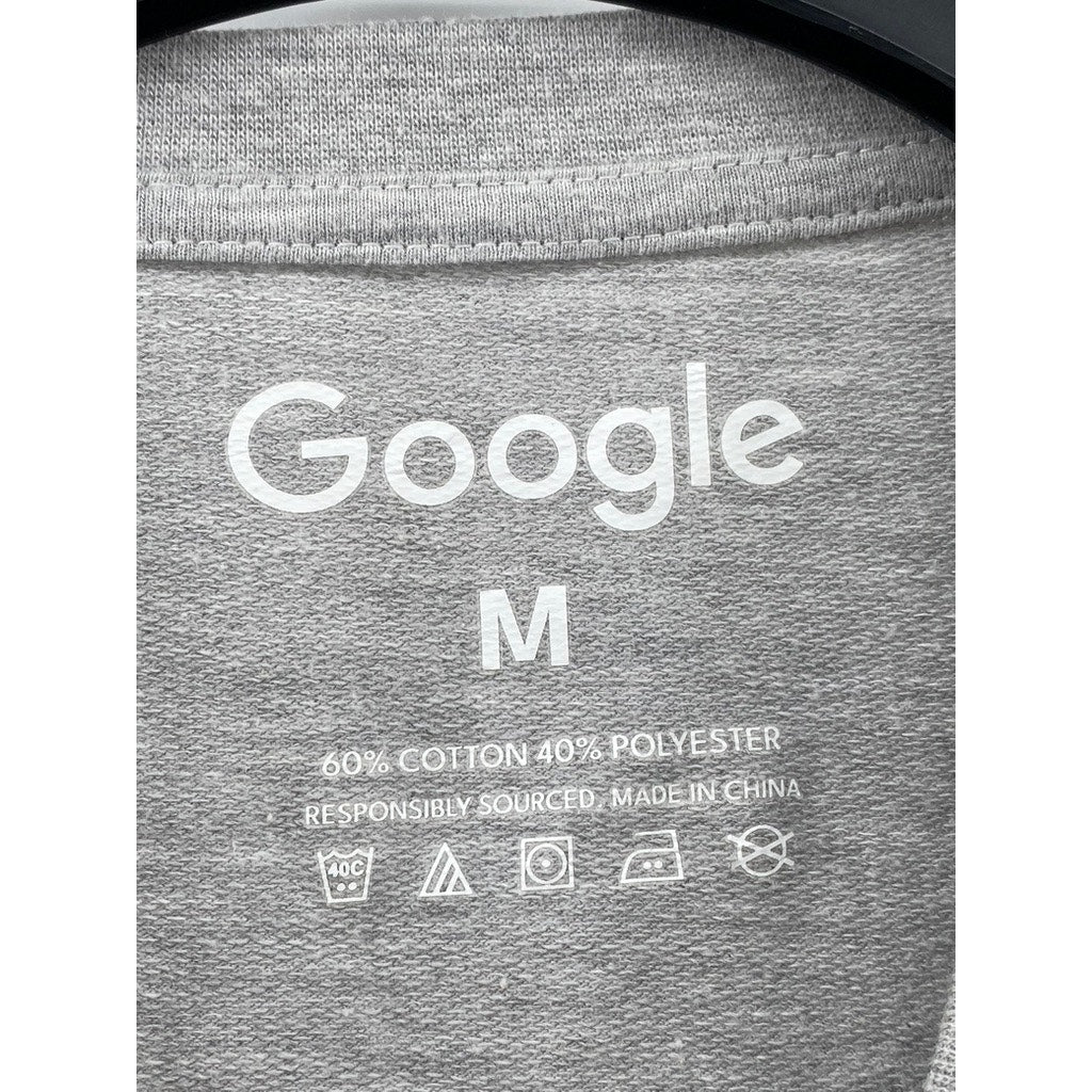 GOOGLE Women's Gray Crewneck Long Sleeve Women Labs Logo Sweatshirt SZ M