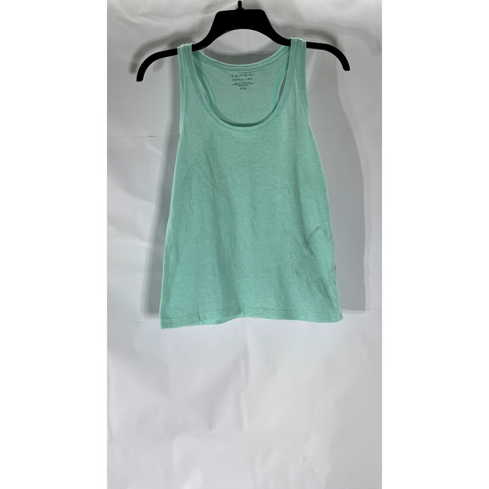 TAHARI Women's Teal Scoop-Neck Racerback Active Tank Top SZ XS