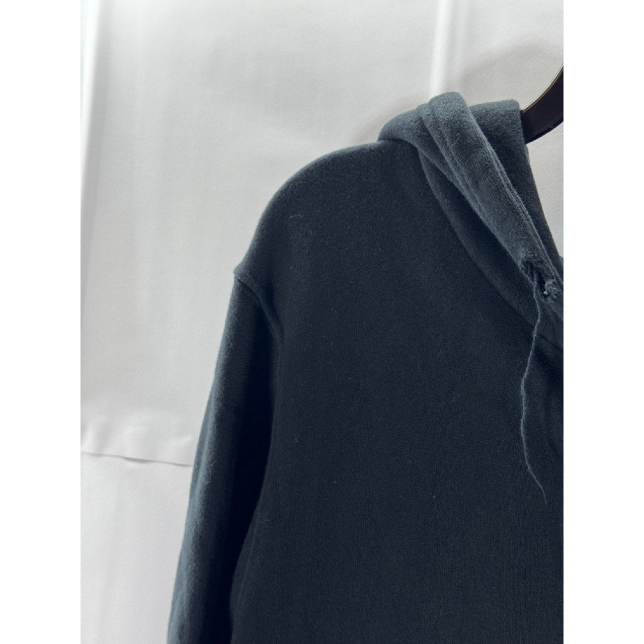 OAK Women's Black Solid Long Heavyweight Long Sleeve Zip-Up Cotton Hoodie SZ XL