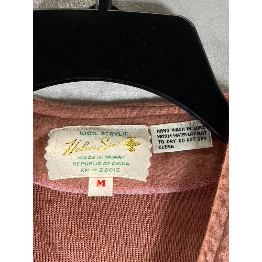 HELEN SUE Women's Rust Vintage Five-Button Sleeveless Vest SZ M