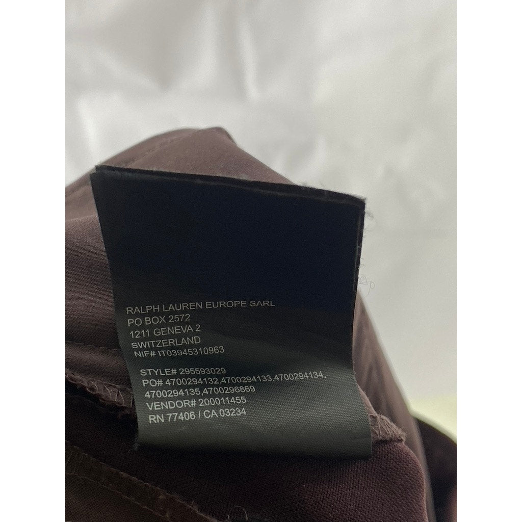 CLUB MONACO Women's Burgundy Wool-Blend Wide-Leg Dress Pant SZ 2