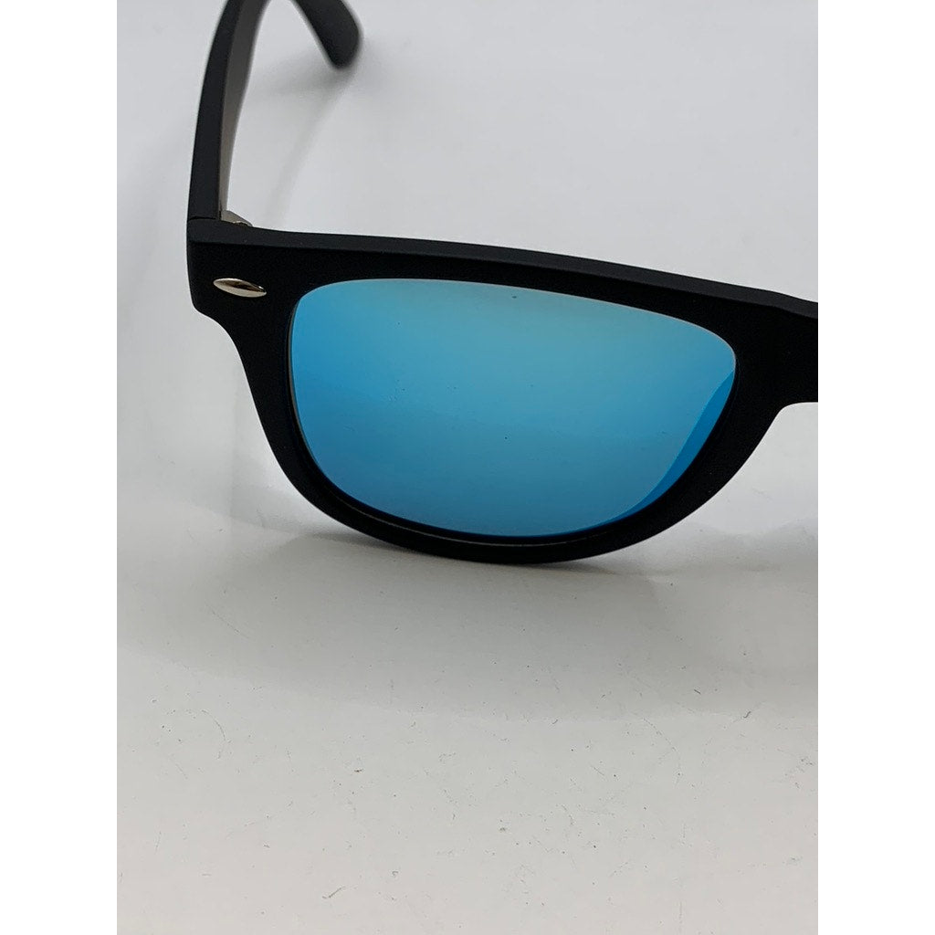 UNBRANDED Men's Black-Blue Polarized Sunglasses