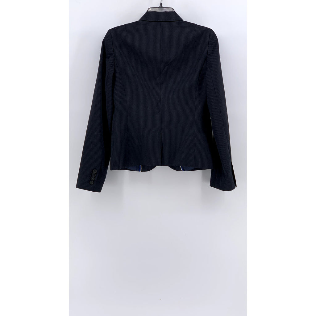J.CREW Women's Navy Pinstripe 3-Button Wool Blazer SZ 2