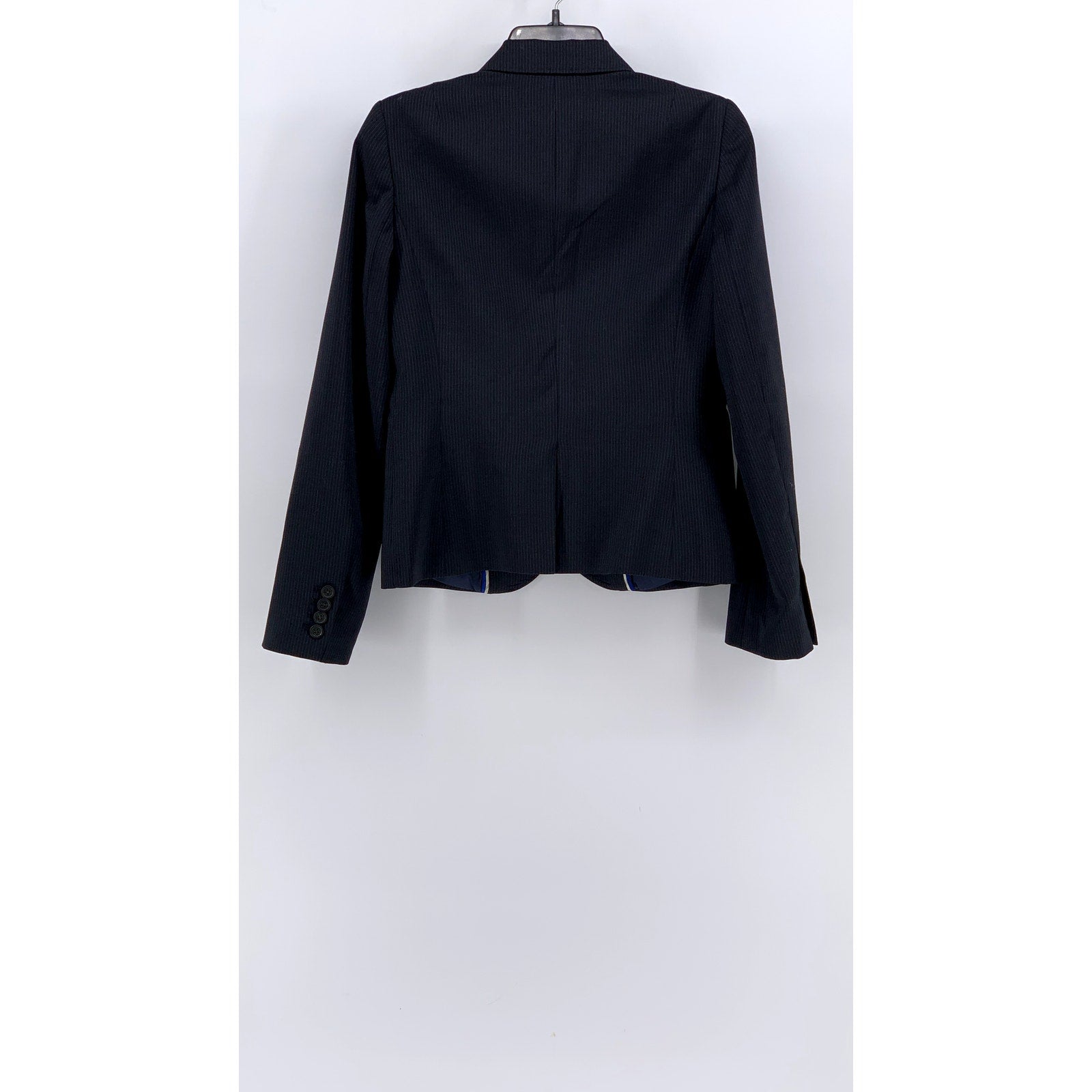 J.CREW Women's Navy Pinstripe 3-Button Wool Blazer SZ 2