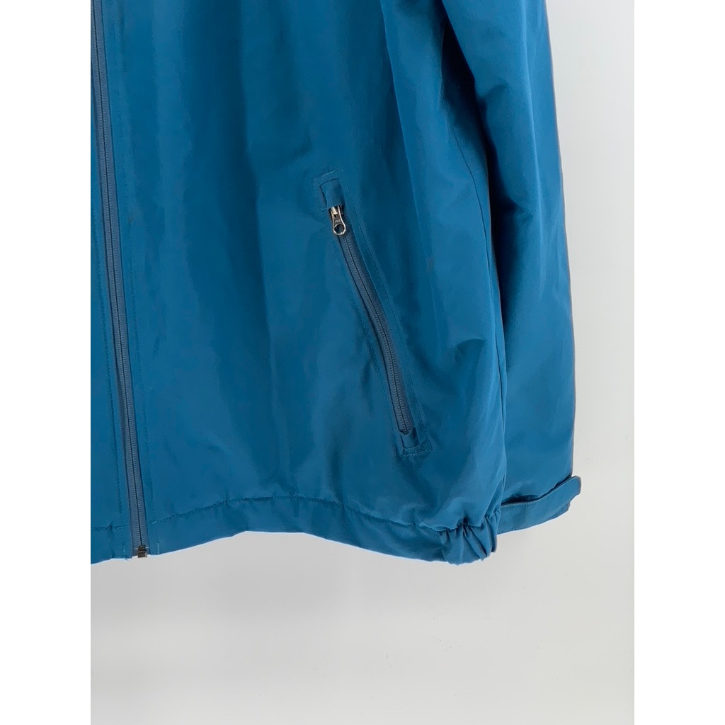 EDDIE BAUER Men's Tall Blue-Gray Fleece Lined Stand Collar Zip-Up Jacket SZ TXL