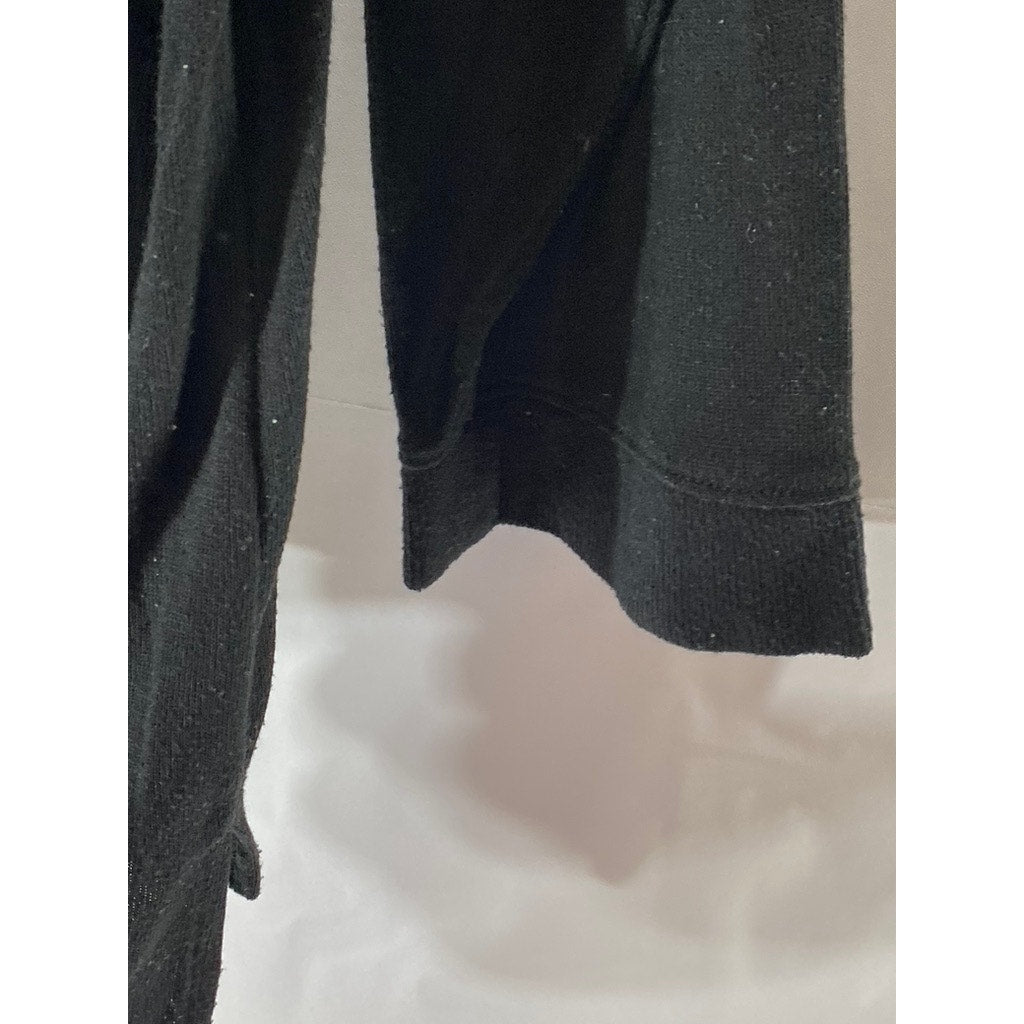 J.CREW Women's Black V-Neck Long Sleeve Knit Slit-Hem Sweater SZ XL