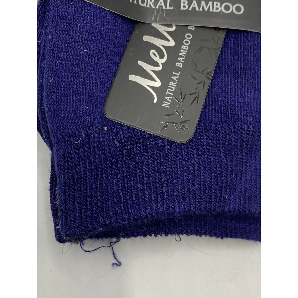 MEMOI Women's Violet Impressions Knit Natural Blend Bamboo Crew Socks SZ OS