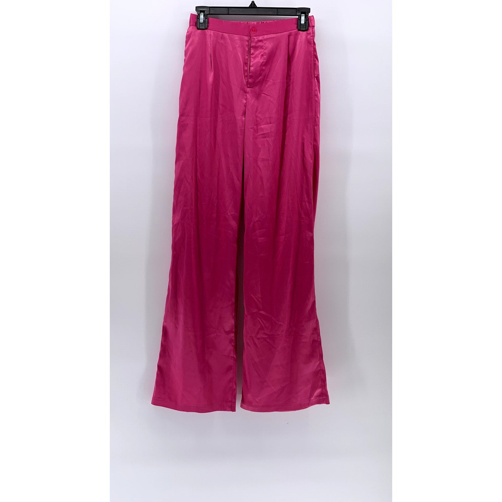 ADIKA Women's Fuchsia Pink Wide-Leg High-Rise Dress Up Pant SZ S