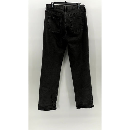 GAP Women's Tall Washed Black Mid-Rise 90's Loose Straight-Leg Jeans SZ 28/6