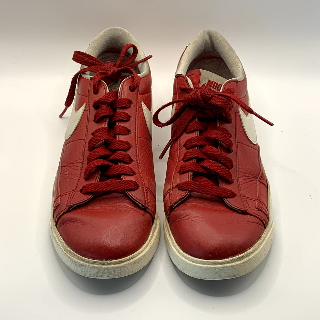 NIKE Women's Burgundy/White Blazer Low-Top Lace-Up Sneakers SZ 7.5