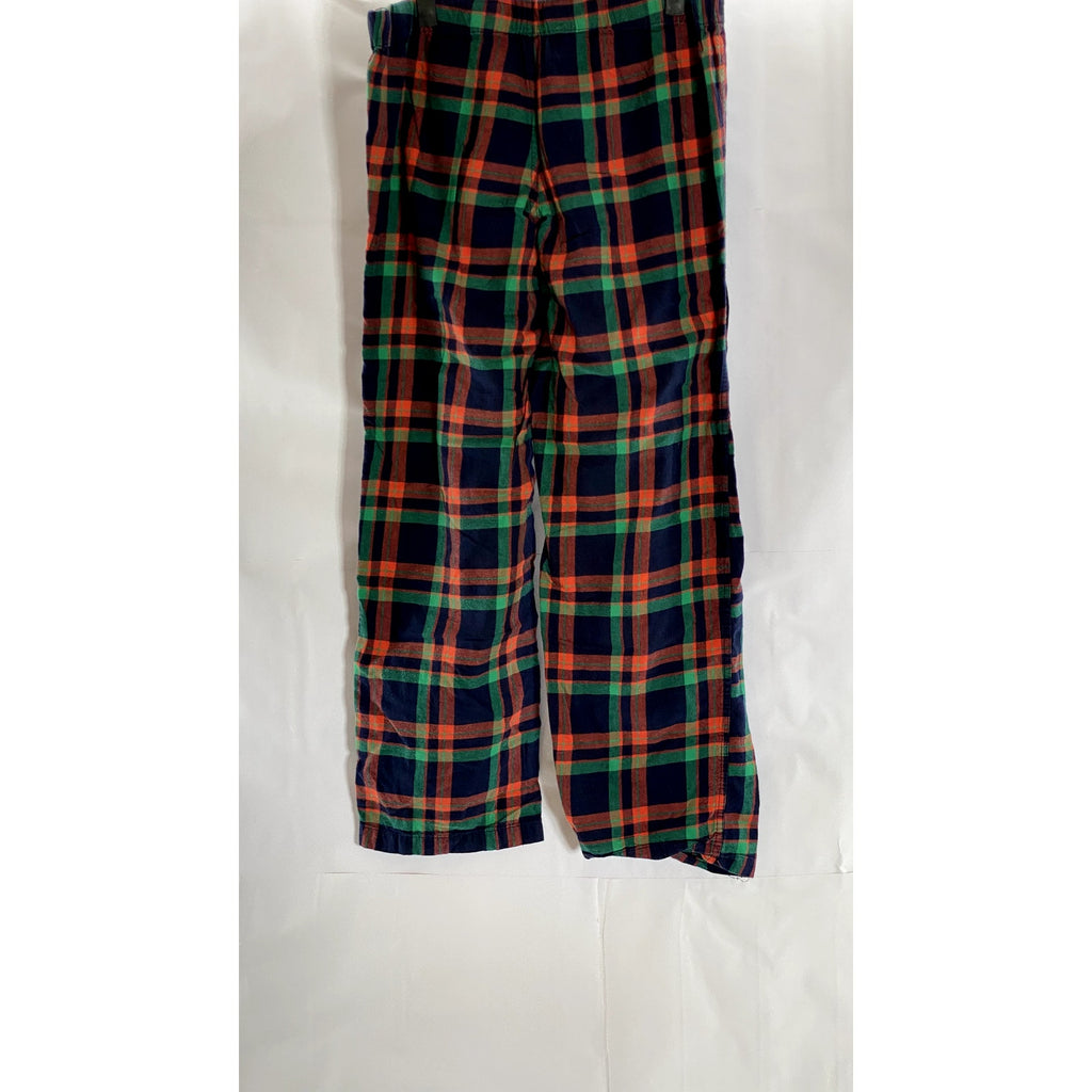 J. CREW Men's Navy/Green/Orange Plaid Yarn-Dyed Flannel Pajama Pant SZ M