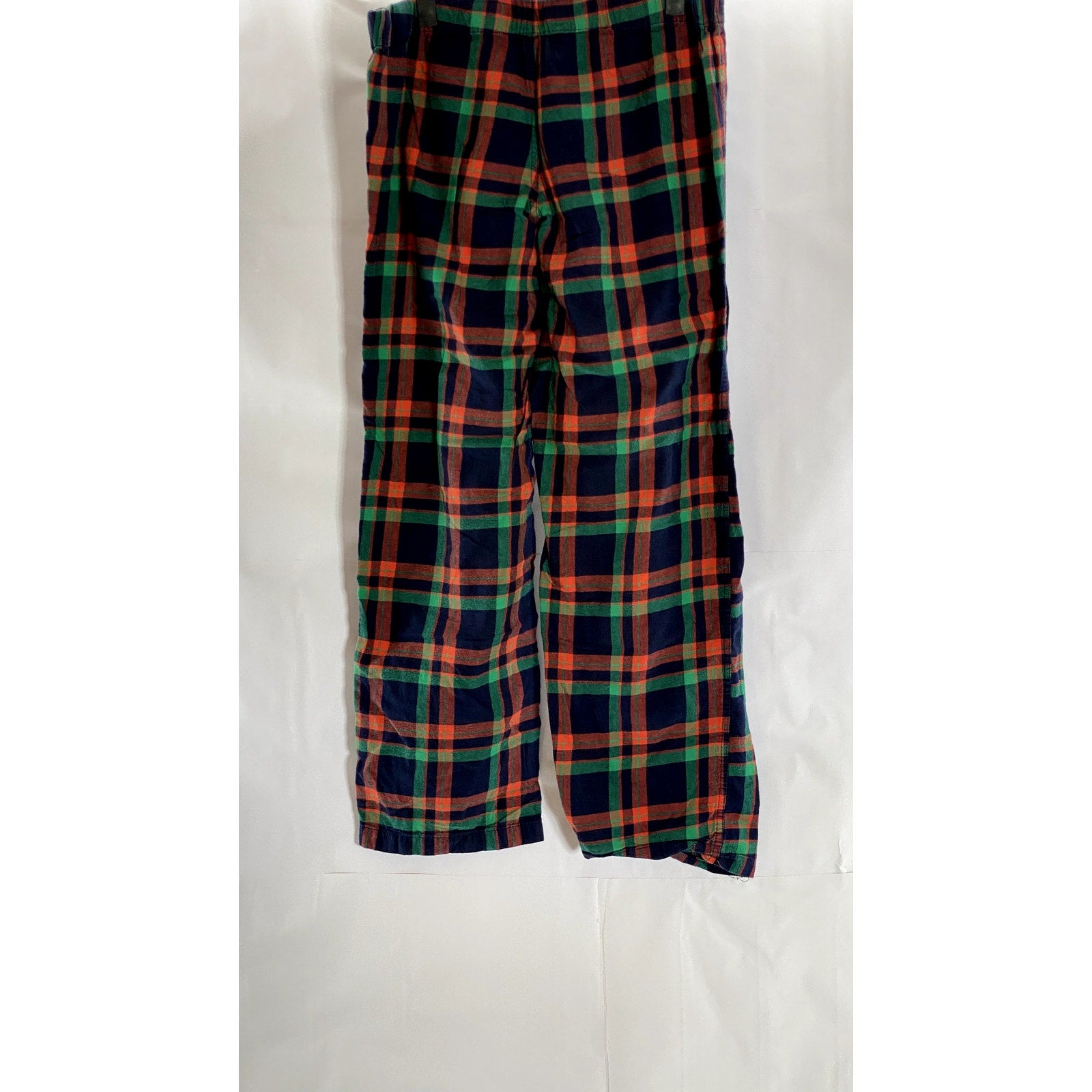 J. CREW Men's Navy/Green/Orange Plaid Yarn-Dyed Flannel Pajama Pant SZ M