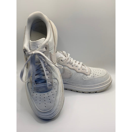 NIKE Men's White Air Force 1 Luxe Lace-Up Basketball Sneakers SZ 9.5